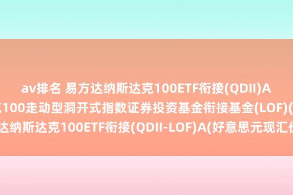 av排名 易方达纳斯达克100ETF衔接(QDII)A好意思元: 易方达纳斯达克100走动型洞开式指数证券投资基金衔接基金(LOF)(易方达纳斯达克100ETF衔接(QDII-LOF)A(好意思元现汇份额))基金家具贵寓摘记更新